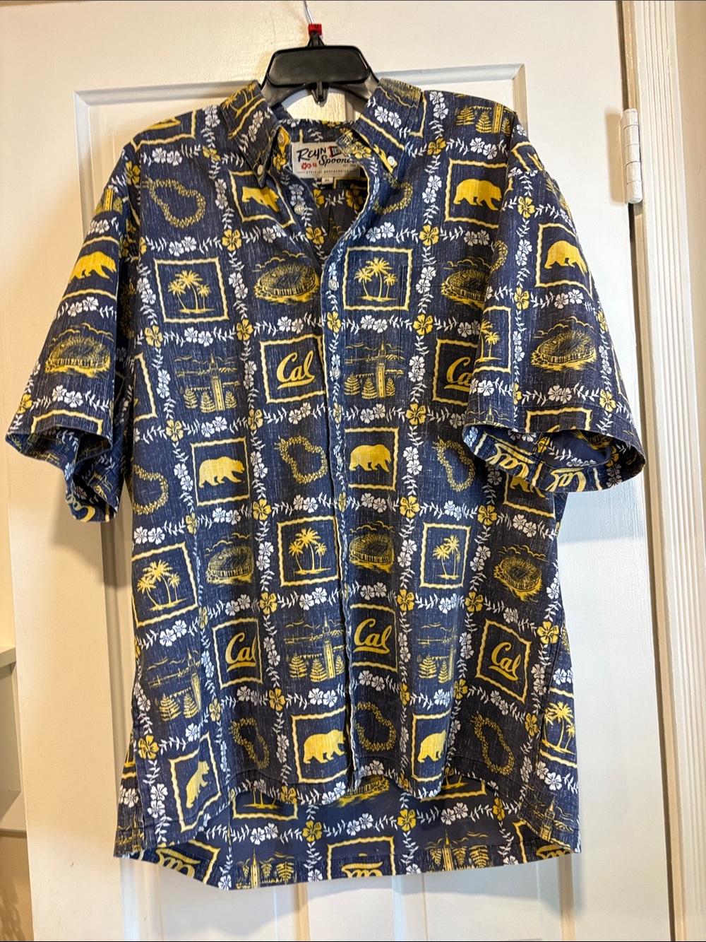 Reyn Spooner Cal Berkeley University Hawaiian Shirt size XL EUC